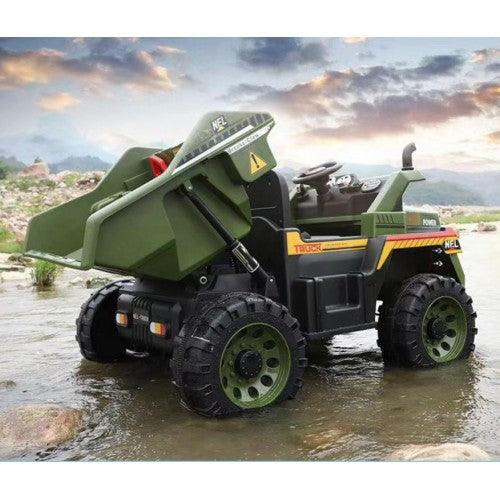 Two Seaters 4×4 Off-Road 12 V Ride On Camoflage Dump Truck with 2.4G Remote - Toytexx Two Seaters 4×4 Off-Road 12 V Ride On Camoflage Dump Truck with 2.4G Remote - Toytexx